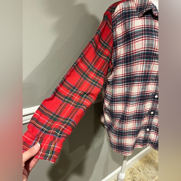 Women's American Eagle Plaid Flannel Button Down Long Sleeve Shirt - Siz… - Picture 7 of 15